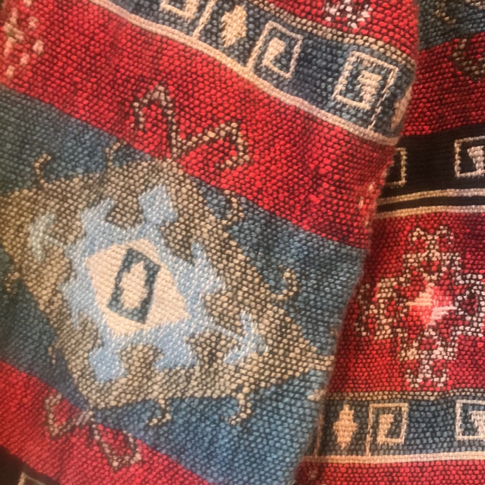 Flashback Western Red and Blue Patterned Jacket - Picture 5 of 7